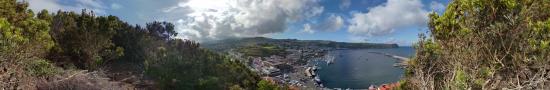 Point of view on Horta in Faial Island
